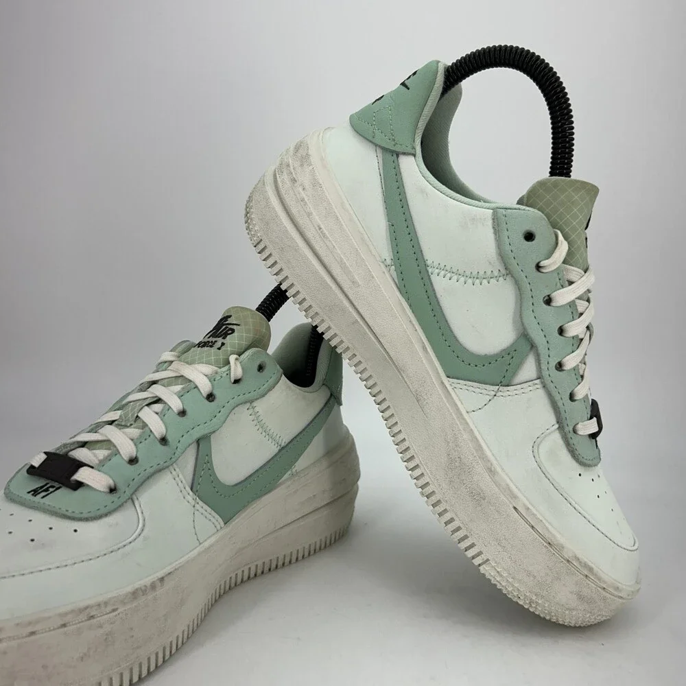 Nike Air Force 1 PLT.AF.ORM Shoes Womens Size 6 Barley Green Sneakers DX3730-300